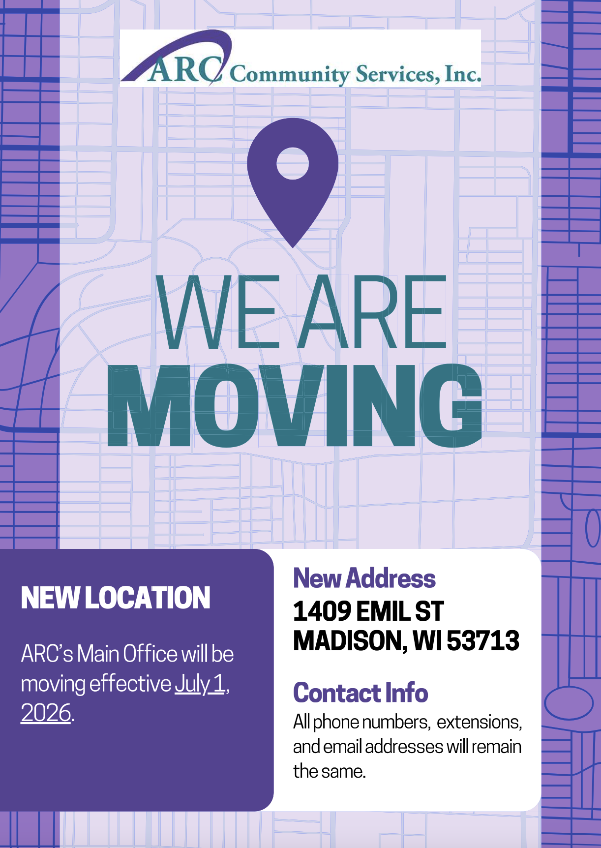 ARC Moving Announcement
